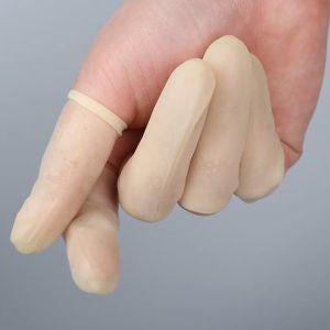 100 ปลอกนิ้วสีส้มนำมาใช้ใหม่ยางธรรมชาติป้องกันนิ้ว, มือเล็บ, ป้องกันอุปกรณ์ 100 ราย