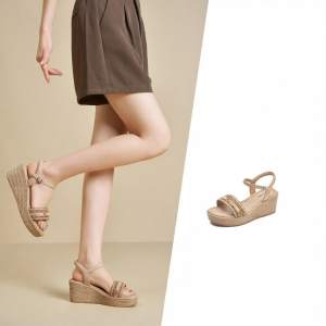 Josiny | Vintage Strappy Wedge Sandals