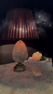 [แถมหลอดไฟ]Goldmoric  โคมไฟตั้งโต๊ะ เซรามิค สไตล์นอร์ดิก มินิมอล