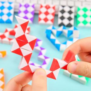 Mini 24-Segment Magic Snake Puzzle Cube - Folding Ruler Toy for Kids Birthday Party Favors Stress Relief Gift Pinata Filler