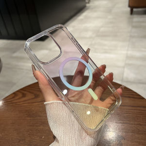 Xuanqing Gradient Magnetic Absorption Transparent Protective Case for  16ProMax Wireless Charging Compatible Soft Edge Anti-Fall for Men And Women