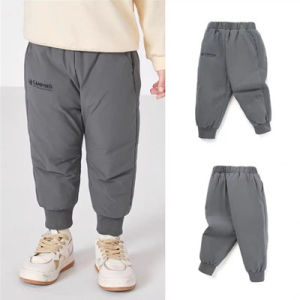Big Sale Discount Boys and Girls down Wadded Trousers Autumn and Winter Childrens Clothing Baby Outerwear Pants Kids Pants Fashionable Thickened Heattech