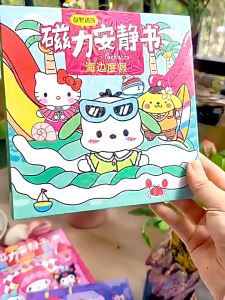Sanrio Magnetic Quiet Book My Melody Kuromi Cinnamoroll Magnetic Attraction Book Cute Cartoon Magnet Busy Book Free Cutting Handmade Anime Toy christmas gifts items for kids