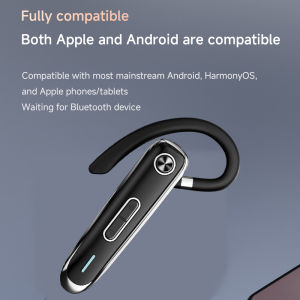 On-ear Business Bluetooth Headphones with Rotating Ear Hooks Qualcomm Chip Call Alerts Split Mode Universal Mobile Phone Men's