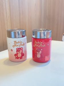 Ly giữ nhiệt inox 316 gấu dâu dễ thương 230ML