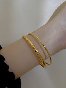 Stackable Luxury Thin Gold Bracelet