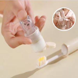 New Travel Foldable Toothbrush Set 2 - in - 1 Toothbrush + Toothpaste Cute Design Essential for Organizing Business Trips