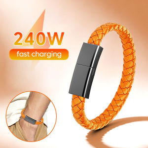 other | USB C to USB C Bracelet Cable Outdoor Portable Fast Charging Mobile Phone Data Line For iPhone 15 16 17 Samsung Tablet Notebook