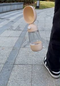 SOGO 2 in 1 Pet Water Bottle Multifunctional Portable Pet Accompanying Cup for Outdoors Dog Cat Feeder