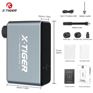 X-TIGER Mini Electric Air Pump Portable 120PSI Rechargeable Bicycle Air Pump for Bicycle Motorcycle Bicycle Pump