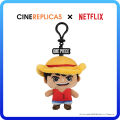[Cinereplicas x Netflix] One Piece keychain plush toy One Piece Luffy doll keychain backpack pendant. 