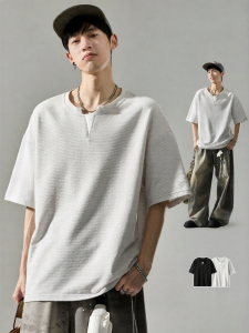 SZON | Summer Layered American Style Faux Two-Piece T-Shirt
