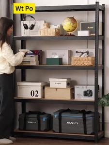 3~6 Layer Stainless Steel+Wooden Bookshelf: A Versatile Storage Solution