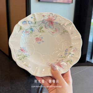 Bát Đựng Súp Sứ Trang Trí Hoa Văn Thêu Kiểu Pháp Cổ Điển Đẹp Mắt Dùng Tại Nhà Bát Đựng Thức Ăn Nhẹ Bát Đựng Thức Ăn Trưa