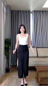 Chân váy dáng dài GYOMADE® công sở nhẹ nhàng màu Xám/Đen form váy ôm dáng tinh tế | GV005