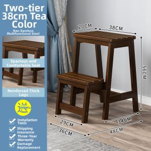 YUHONG | Indoor Folding Multi-functional Real Wood Tracking Stool