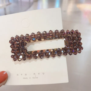 Korean Style Crystal Hairpins Girls BB Clips Edge Hair Clamp Bangs Pressing Hair Accessories Fashionable Hair Decorations