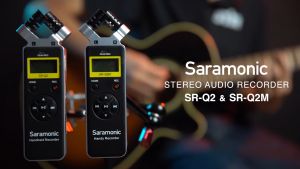 Saramonic SR-Q2M เครื่องบันทึกเสียงแบบพกพาพร้อมไมโครโฟน มือถือ, แข็งแรง, มีรีโมทคอนโทรล, บันทึกเสียงสะดวกสบาย คุณภาพเยี่ยม, เหมาะสำหรับงานวีดีโอ, สัมภาษณ์, พอดแคสต์ รับเสียงสเตอริโอชัดเจน ไมค์ในตัว แสดงเมนูด้วยหน้าจอ ง่ายต่อการควบคุมด้วยปุ่มกดบนตัวเครื่อง