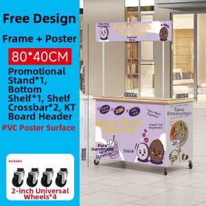 TONGGUMO | Mobile Street Food Cart Foldable Rolling Table