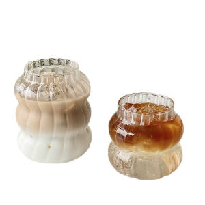 B.F. 410ml 500ml 530ml 650ml Drinking Cups Heat-resistantn Coffee Milk Tea Cup 410ml Creative Clear Vintage Fluted Glassware Drink Glass