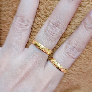 JIN JING CINCIN BAJET LEBAR 0.4CM SIZE 8-26 EMAS 916 TULEN (HOLLOW) 0.63g-0.83g