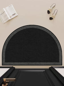 Modern Simple Style Entrance Door Mat Half Circular Home Use Anti Dirty Easy Clean Polyester Fiber Door Rug Dust Proof