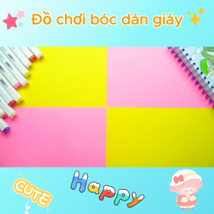 Đồ chơi búp bê giấy Tocaboca và ngôi nhà giấy học liệu bóc dán toca life of world quiet book TA28