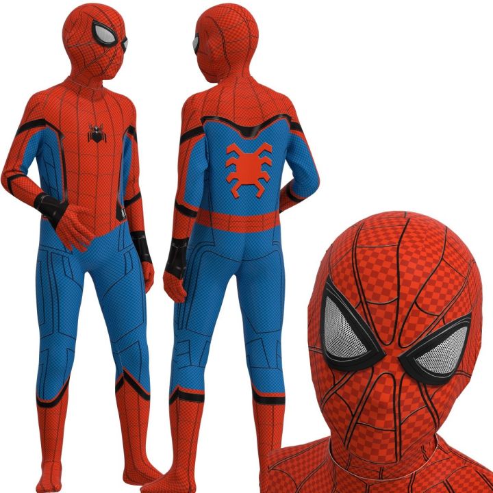 SpiderMan Clothes Hero's Return OnePiece Bodysuit Little Boy Spider Pattern Adult's Children's