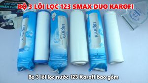 Bộ 3 Lõi lọc nước karofi 123 chính hãng dùng cho máy lọc nước RO