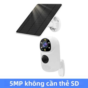 Camera Năng Lượng Mặt Trời WiFi V380 Với Tính Năng Phát Hiện Chuyển Động PIR Tầm Nhìn Ban Đêm 5MP Chống Nước Camera An Ninh IP Ghi Hình Video Pin Màn Hình CCTV