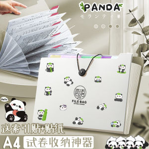 Large Capacity A4 Transparent Accordion File Folder for Exam Paper Storage Student Organizer Multi-layer Data Album Binding Bag