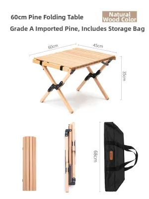 GIANXI | Portable Lightweight Camping Aluminum Egg Roll Table