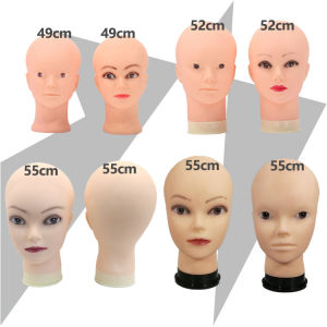 Soft Material Dummy Head Model for Makeup Practice Beauty Therapy Bald Head Doll Hair Styling Tools Hairdressing Mannequin