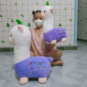 Gấu bông lạc đà Alpaca nhiều màu lông mịn mẫu mới gối ôm ngủ cho bé mẫu giáo