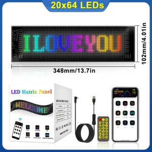 Flexible Digital Display Programmable Scrolling LED Sign USB & APP Control Custom DIY Editor for Text Patterns & Animations。