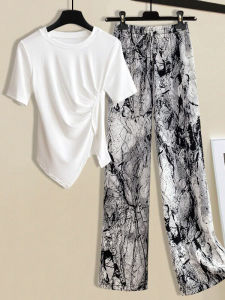 High-end Fashion Stylish T-shirt and Casual Pants Set