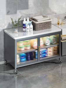 Modern Simplicity Bathroom Storage Cabinet Rock Board Floor Standing Toilet Washing Room Vanity Shelf Anti-slip Coated Paint