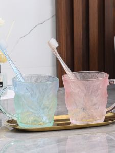 Bộ Cốc Đựng Nước Súc Miệng Bằng Thủy Tinh Đơn Giản Sang Trọng Iceberg Couples Glass Wash Cup Set Cho Khách Sạn Nhà Nghỉ Sử Dụng Tại Nhà