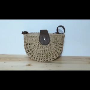 Tas Selempang Wanita Import Bahan Rajutan Tas Selempang Semi Circle Tas Bahu Fashion 241221 4122