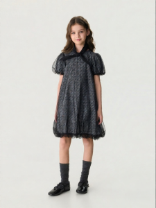 Marc&Janie | Sweet and Cool Grid Tulle Flower Dress