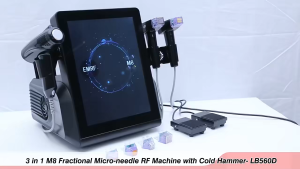 New 3 in 1 M8 Radio Frequency Fractional Rf Microneedle Machine Facial Y Body Y with Cold Hammer