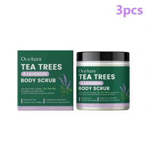 OceAura Exfoliating Scrub Dirt Remover Soft Smooth Body Scrub Deep Hydration Green Tea Tree Oil Lavender Remove Dead Skin Scrub