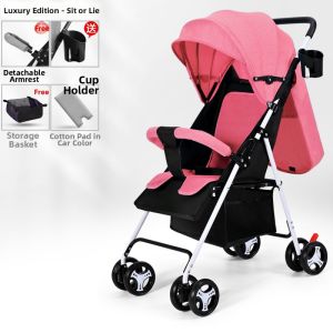 MLZH | Foldable Reclining One-click Fold Baby Stroller