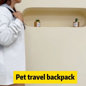 Portable Outdoor Travel Pet Bag: Breathable Space Capsule Transparent Pet Carrier Cat Travel Backpack Capsule Bag for Dog & Cat