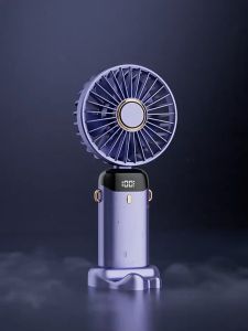 Electric Fan Portable 10000mAH Mini Fan Rechargeable Hand-held 5-Speed fan Portable Electric Fan Foldable Table fan with Aromatherapy (Can Hang Neck)
