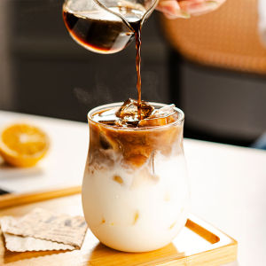 M.G.【Ready in Stock】 Glass Cup Heat Resistant Mug Cup Coffee High Quality Glassware Transparent Drinking Glass Mugs