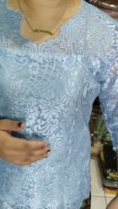KEBAYA DF ATASAN SEMI PRANCIS WANITA PREMIUM TERBARU 2023/BLUS KINANTA BAHAN LEMBUT/BAJU KEBAYA FULL MUTIARA