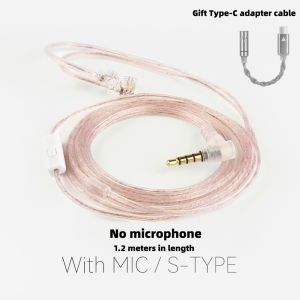 QKZ | QKZ A3 silver-plated upgrade cable double-parallel earphone upgrade cable HIFI microphone wire control replacement cable