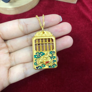 Golden Abacus Pendant: A Lucky Charm for Wealth & Safety