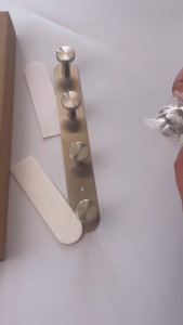 JUNMO Wall mounted self-adhesive stainless steel clothes hook matte towel rack hook rack